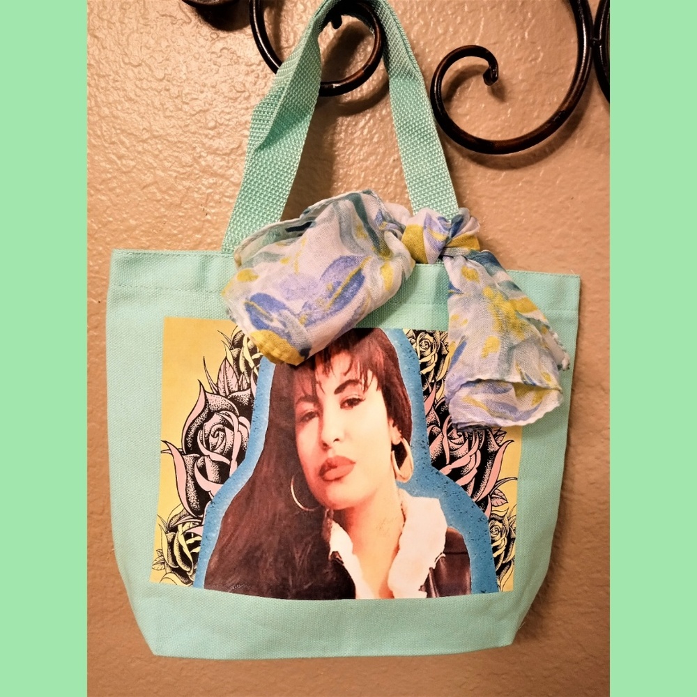 Small Selena Teal Tote Bag (New)